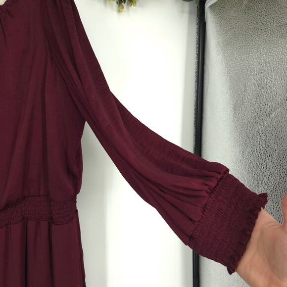 Sam Edelman Burgundy Smocked Plus Size Mini Dress Size 3X NWT - Picture 7 of 11